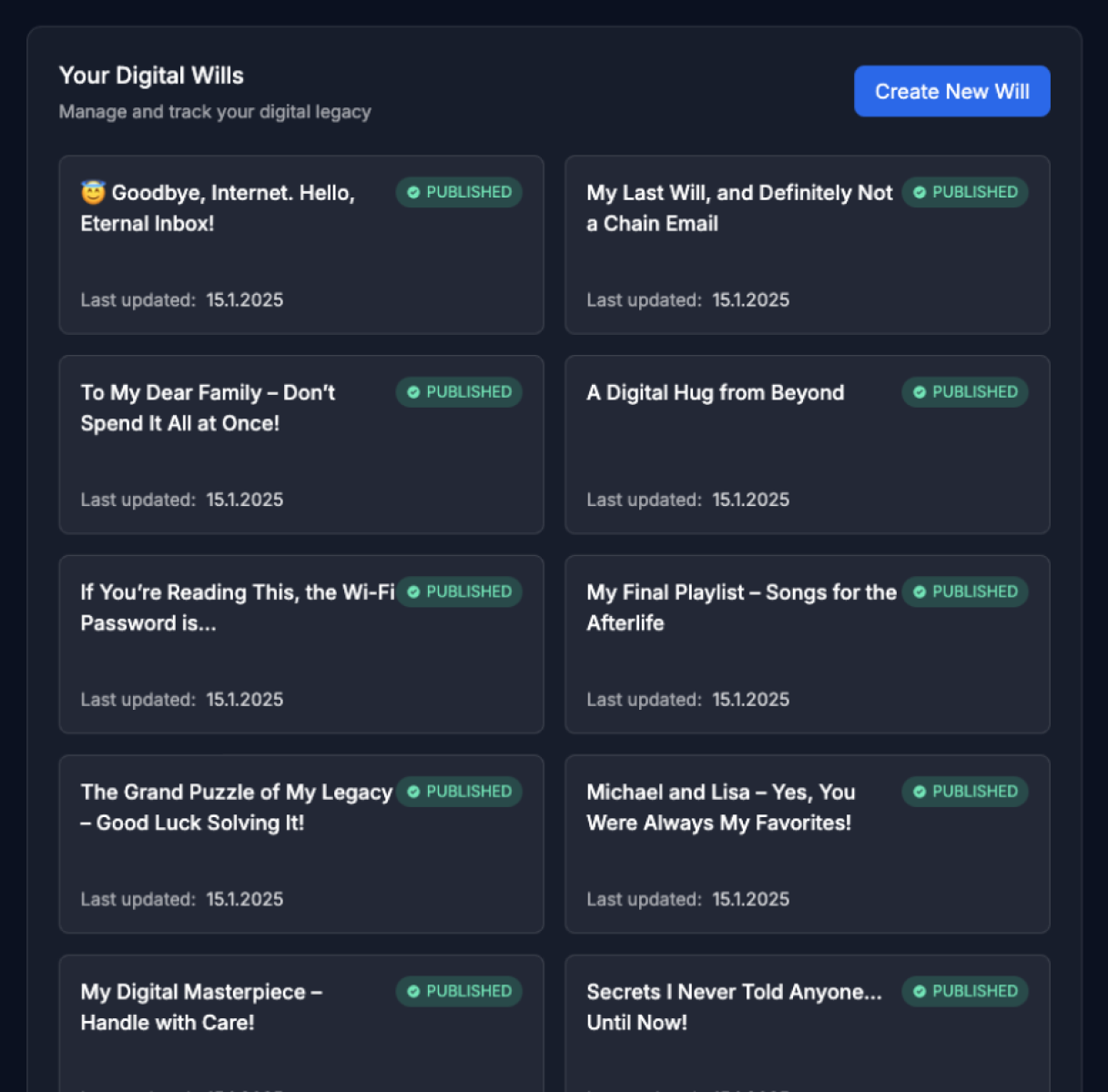 Schedule personal messages.